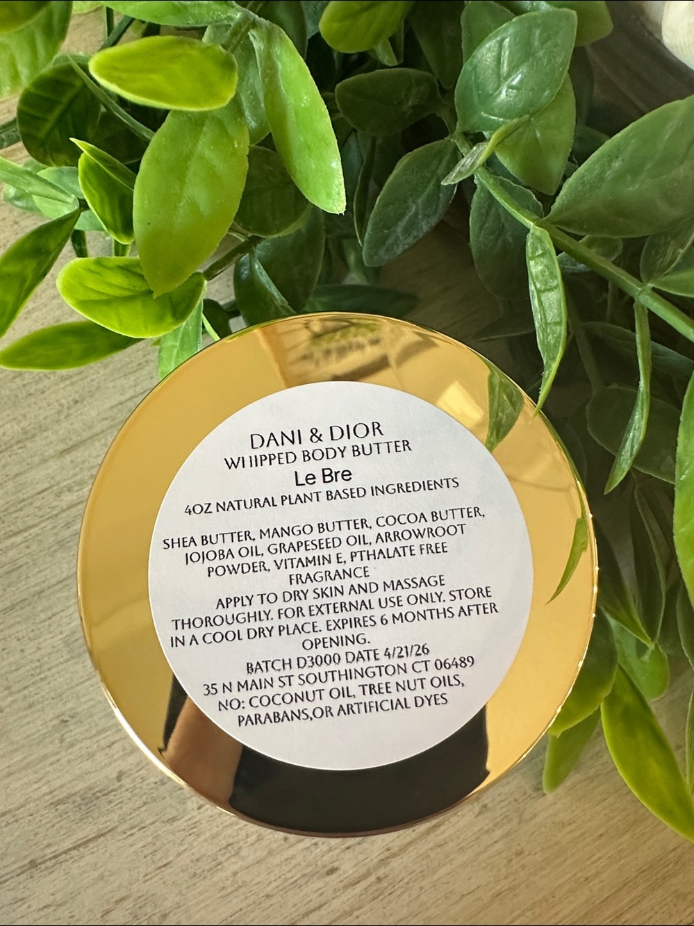 All natural Le Bre Whipped Body Butter